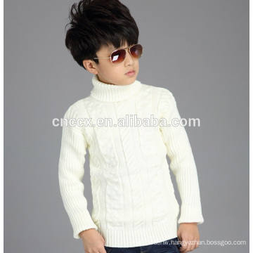 15CSK042 turtle neck kids sweater cable sweater